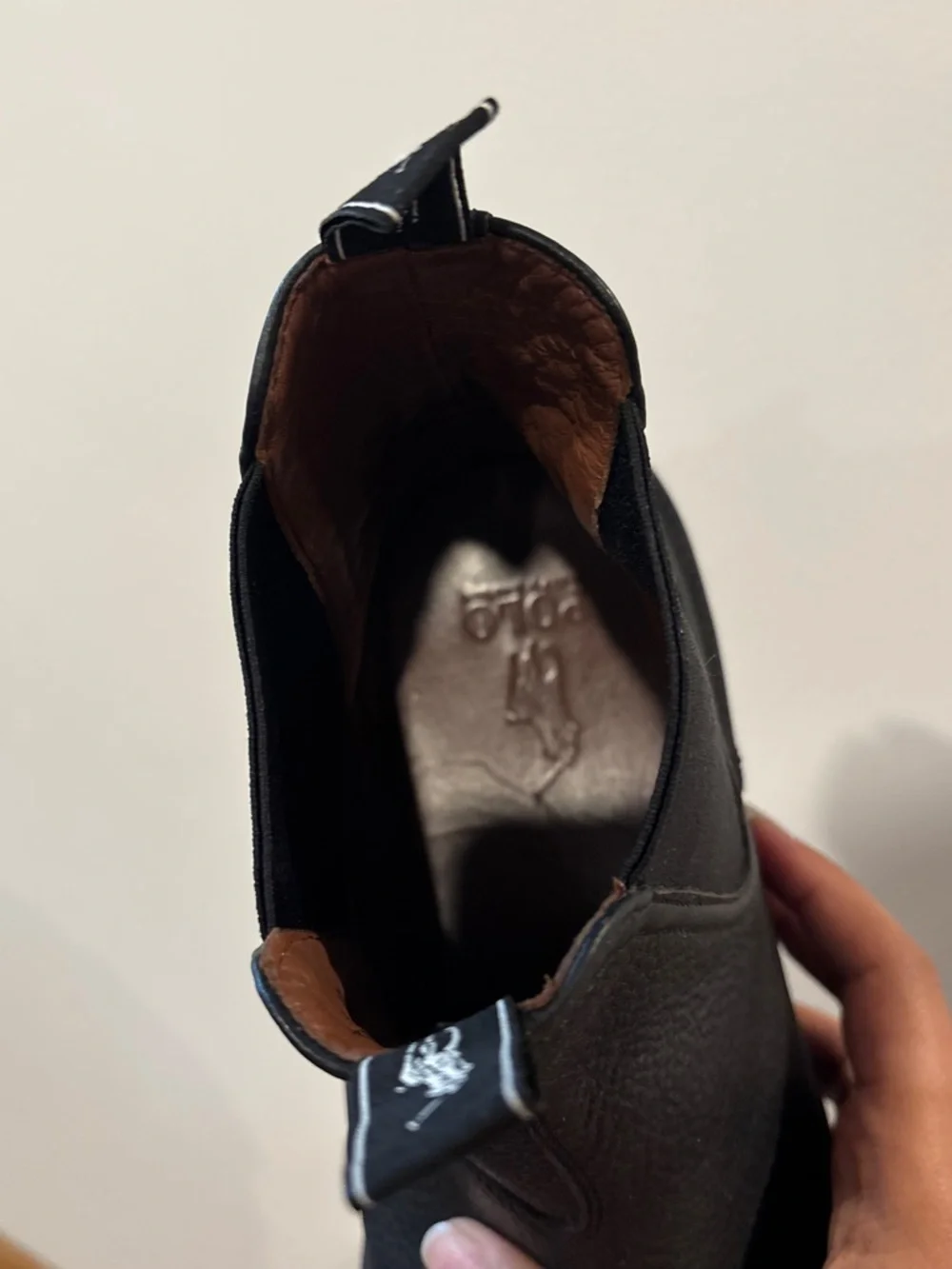 Polo Ralph Lauren Black Leather Chelsea Oslo Boots - Men’s 11